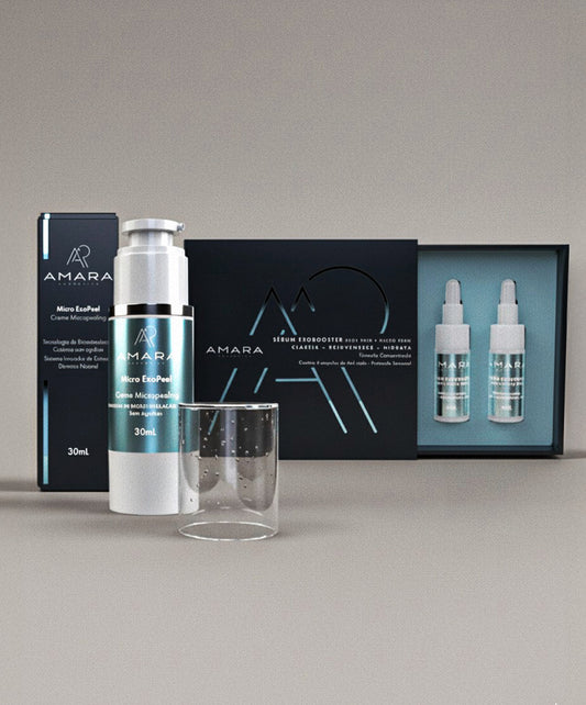 Kit Protocolo Inteligente Micro ExoPeel Sérum em Creme e 4 ampolas Sérum ExoBooster