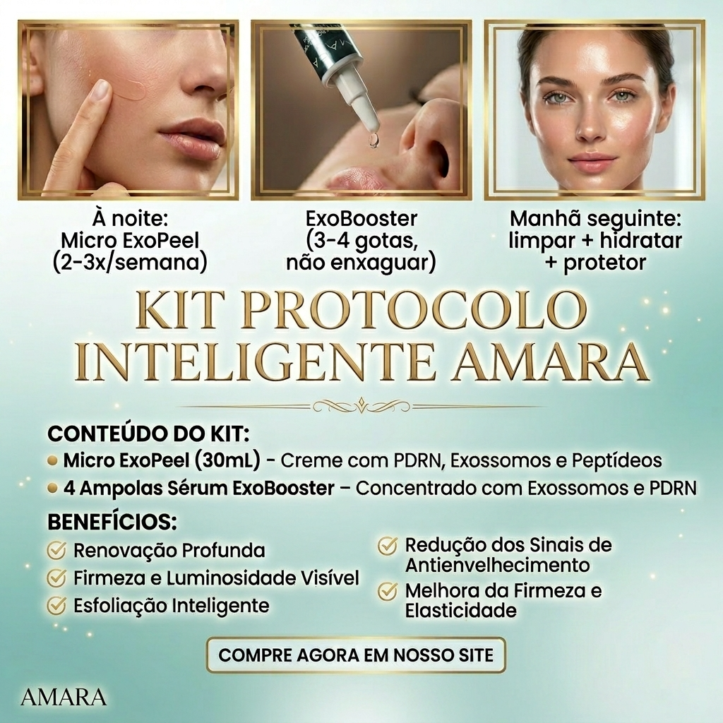 Kit Protocolo Inteligente — ExoPeel + ExoBooster: O Duo que Devolve a Pele que Você Conhecia