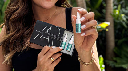 Ampola Facial Antienvelhecimento – Kit 4 Semanas com Exossomos, PDRN e Peptídeos | ExoBooster Amara
